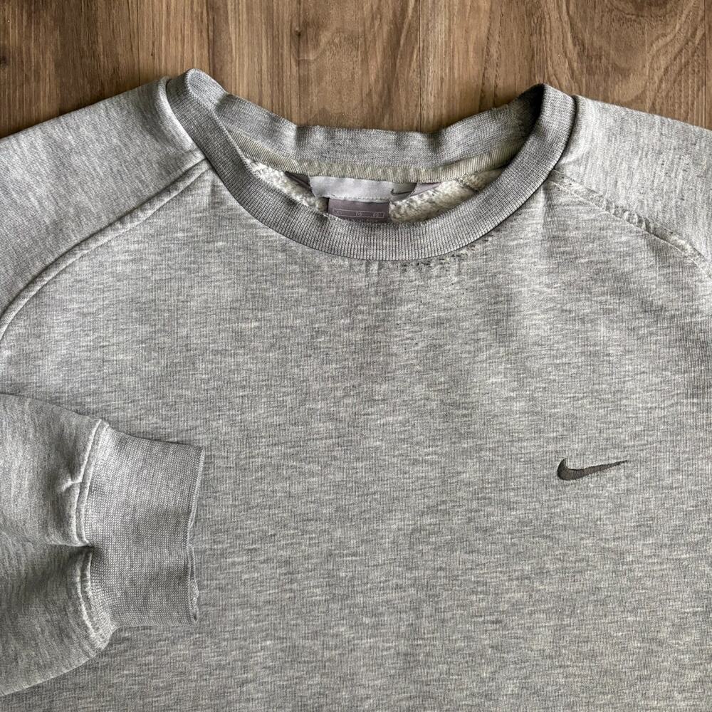 Vintage Nike Crewneck Sweatshirt Men's Size XL Gray Swoosh Pullover